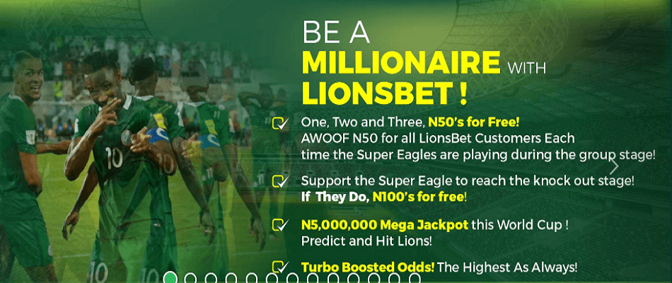 LIONS BET - Free money this World Cup