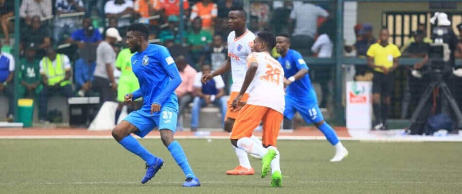 Enyimba midfielder Reuben Bala in action