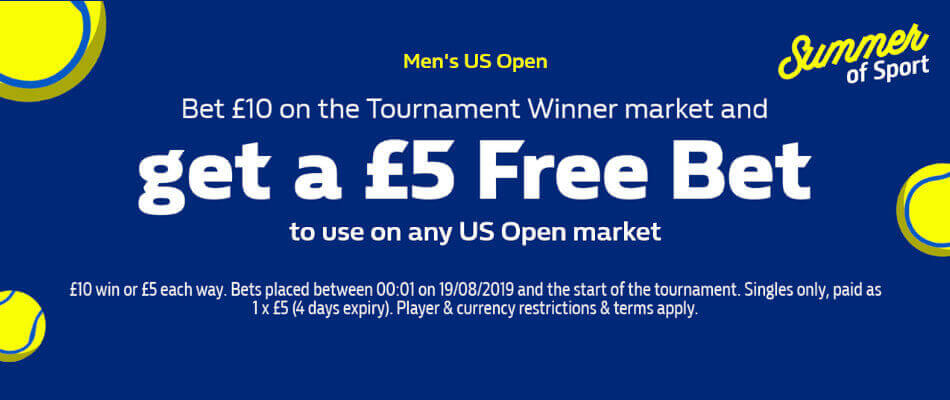 William Hill 2019 US Open promotion